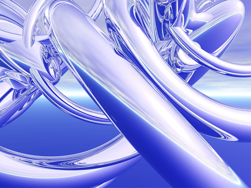 Render Project #6, abstract, blue, 3d and cg, HD wallpaper