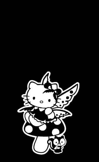 Goth Hello Kitty Aesthetic HD Png Download  Transparent Png Image   PNGitem
