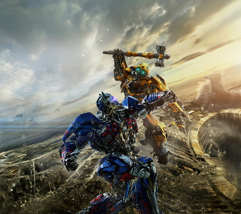 Tranformers 5, bumblebee, movie, optimus prime, poster, transformers, transformers last knight, HD wallpaper