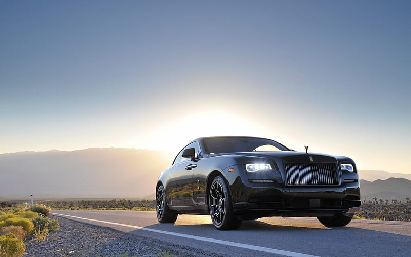 Rolls-Royce Wraith, 2016, luxury, black Rolls-Royce, road, HD wallpaper