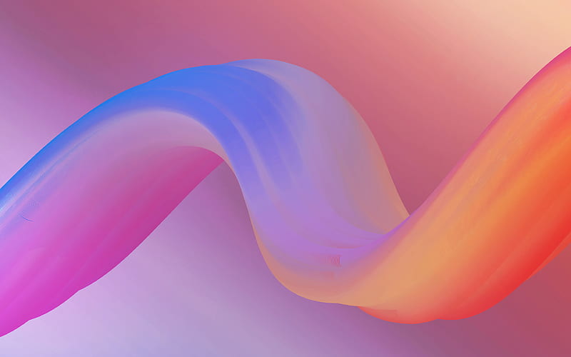 colorful waves, art, abstract waves, creative, curves, pink background, HD wallpaper
