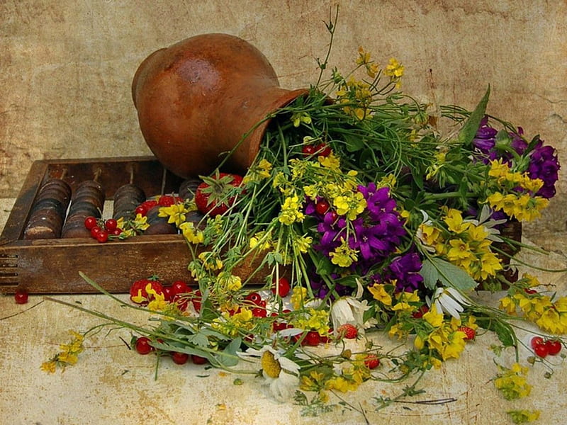 *** A bouquet of wild flowers ***, kwiaty, polne, bukiety, nature, HD wallpaper