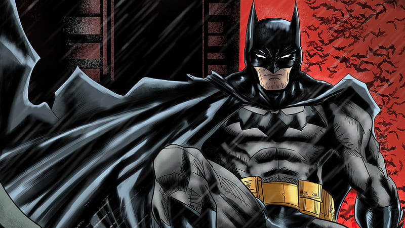 Just A Batman Hanging Out , batman, superheroes, artist, artwork, digital-art, artstation, HD wallpaper
