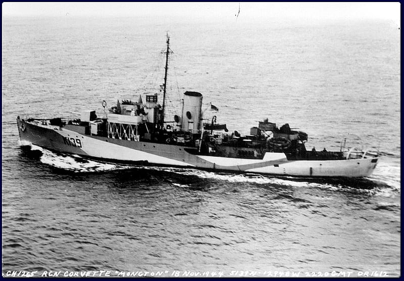 HMCS Moncton K139, corvette, moncton, ocean, world war 2, boats, boat, military, flower class, navy, canada, HD wallpaper