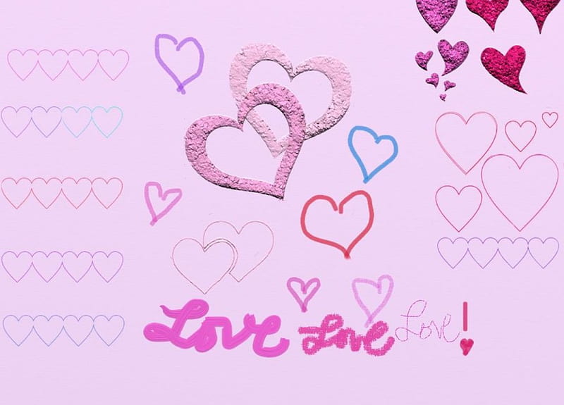 Love love Hearts, red, corazones, light pink, purple love, heart, backgrounds, pink, HD wallpaper