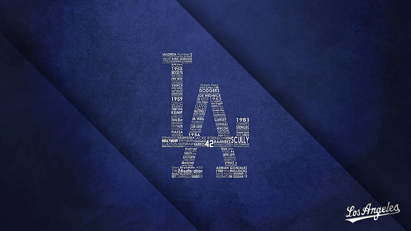 Los Angeles Dodgers Letter LA With Blue Background Dodgers, HD wallpaper
