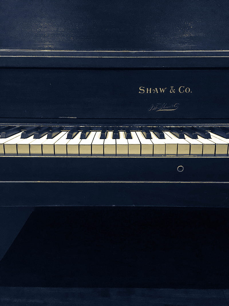black and white Shaw and Co. upright piano, HD phone wallpaper