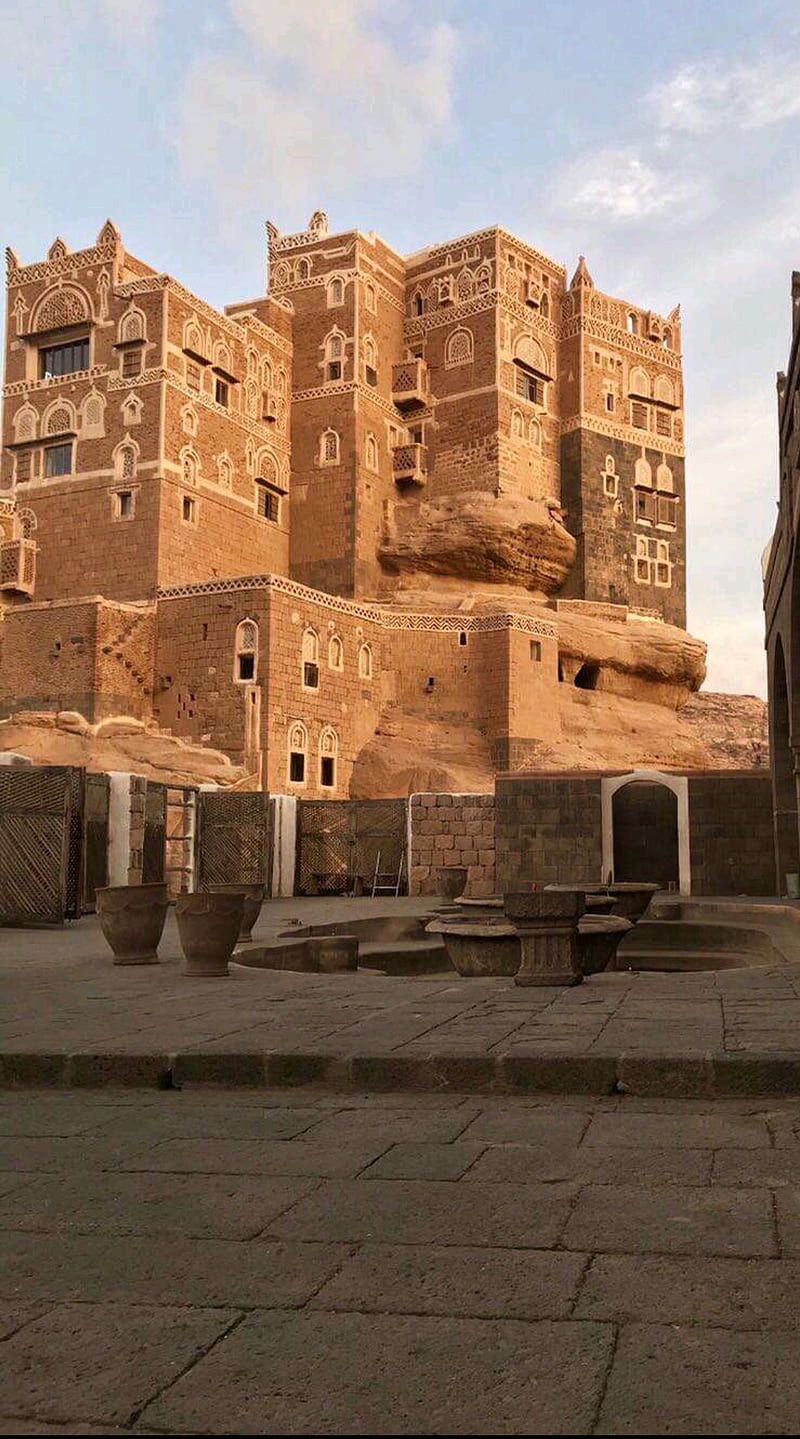 Yemen, dhahar valley in yemen, the house on a rock, HD phone wallpaper