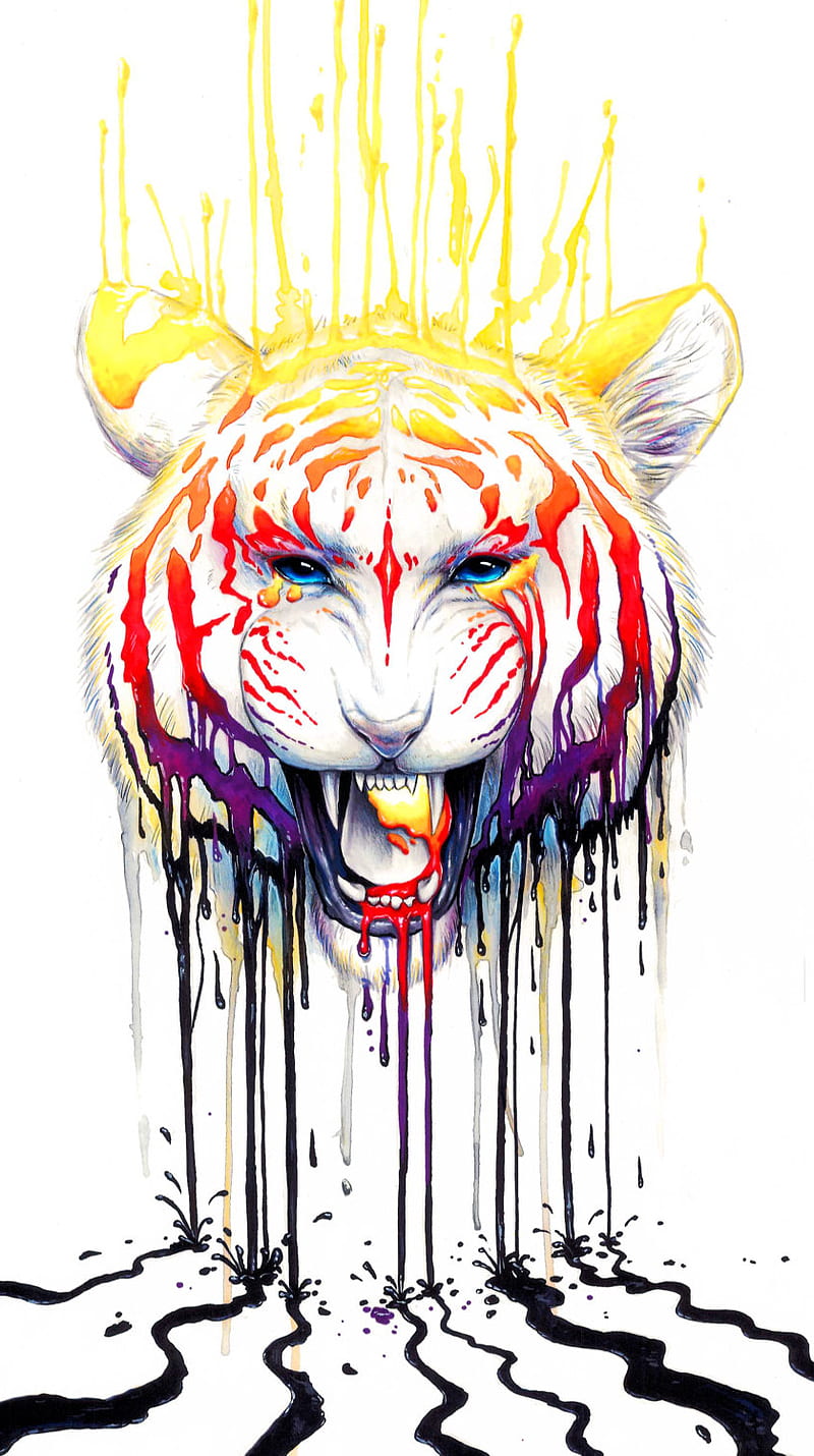 Color Tiger, color, tiger, HD phone wallpaper