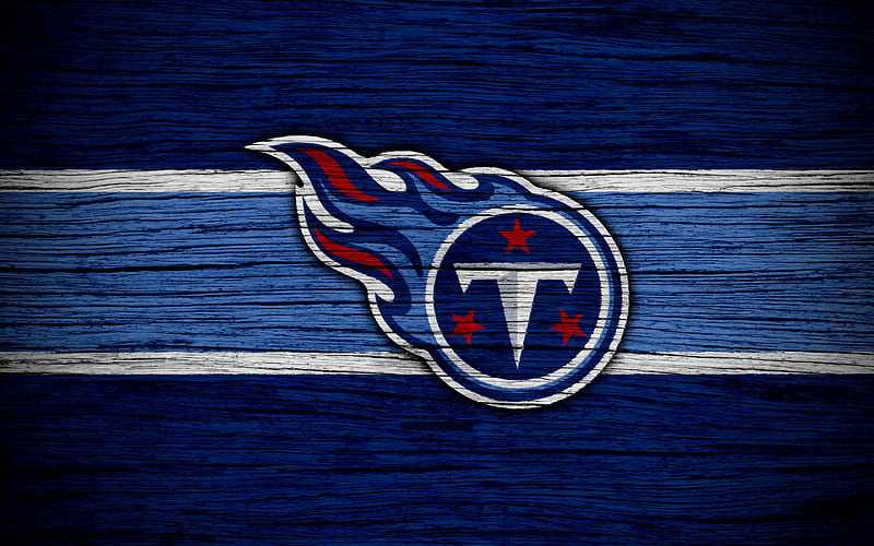 Tennessee Titans, NFL, American Conference wooden texture, american football, logo, emblem, Nashville, Tennessee, USA, National Football League, HD wallpaper