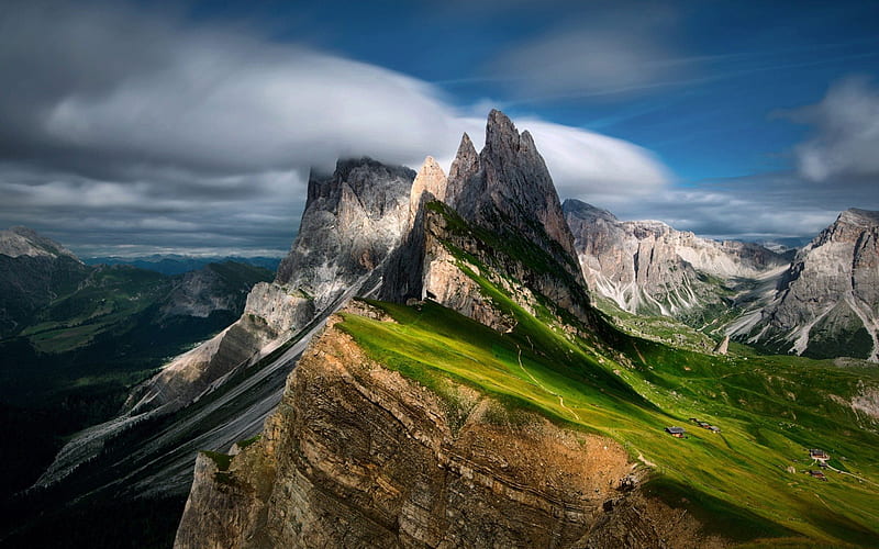 mountains, rocks, mountain landscape, Dolomites, Alps, HD wallpaper
