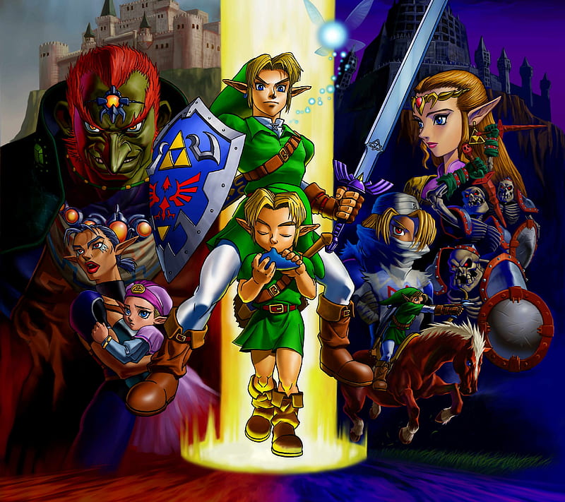 Zelda Ocarina, link, n64, nintendo, oot, HD wallpaper