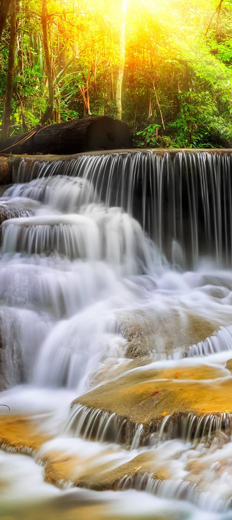 Waterfalls, Waterfall, , Thailand, Erawan National Park, Erawan Waterfall, Tenasserim Hills, HD phone wallpaper