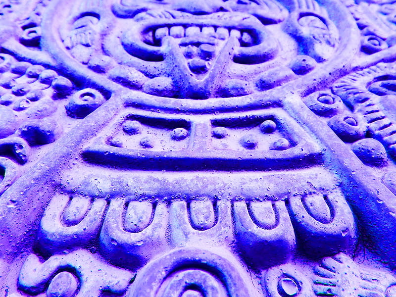 mayan calendar blue, desenho, different, low angle, blue, HD wallpaper