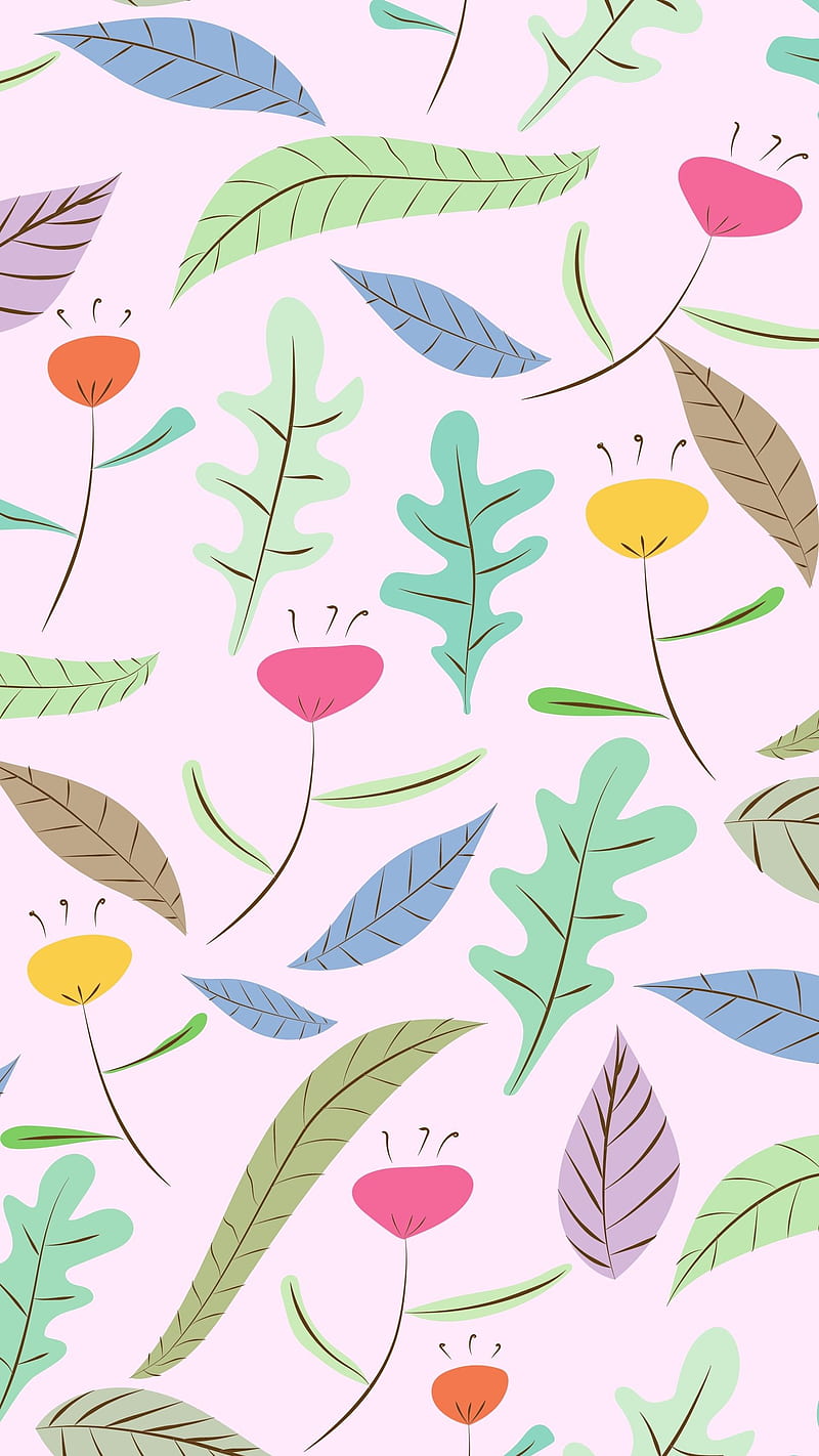 Sweet Floral Pattern, adorable beautiful, aesthetic secret garden, colorful trending, flower plants, good vibes feel good, pastel foliage pattern, self love inspiration, spring summer plant, trending floral design, watercolor abstract, HD phone wallpaper
