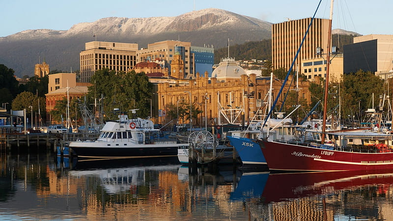 Harbor in Australia, cool, Hobart, 1920x1080, background, HD wallpaper