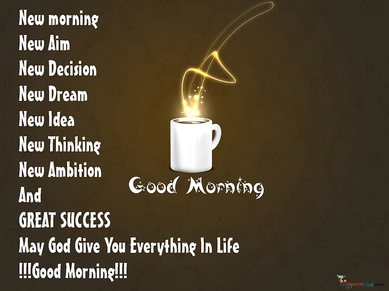New Morning, Message, Cup, Coffee, HD wallpaper | Peakpx