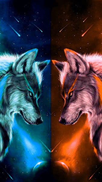 Red Wolf, cloud, cool, moon, red, turk, wolf, wolves, HD phone ...