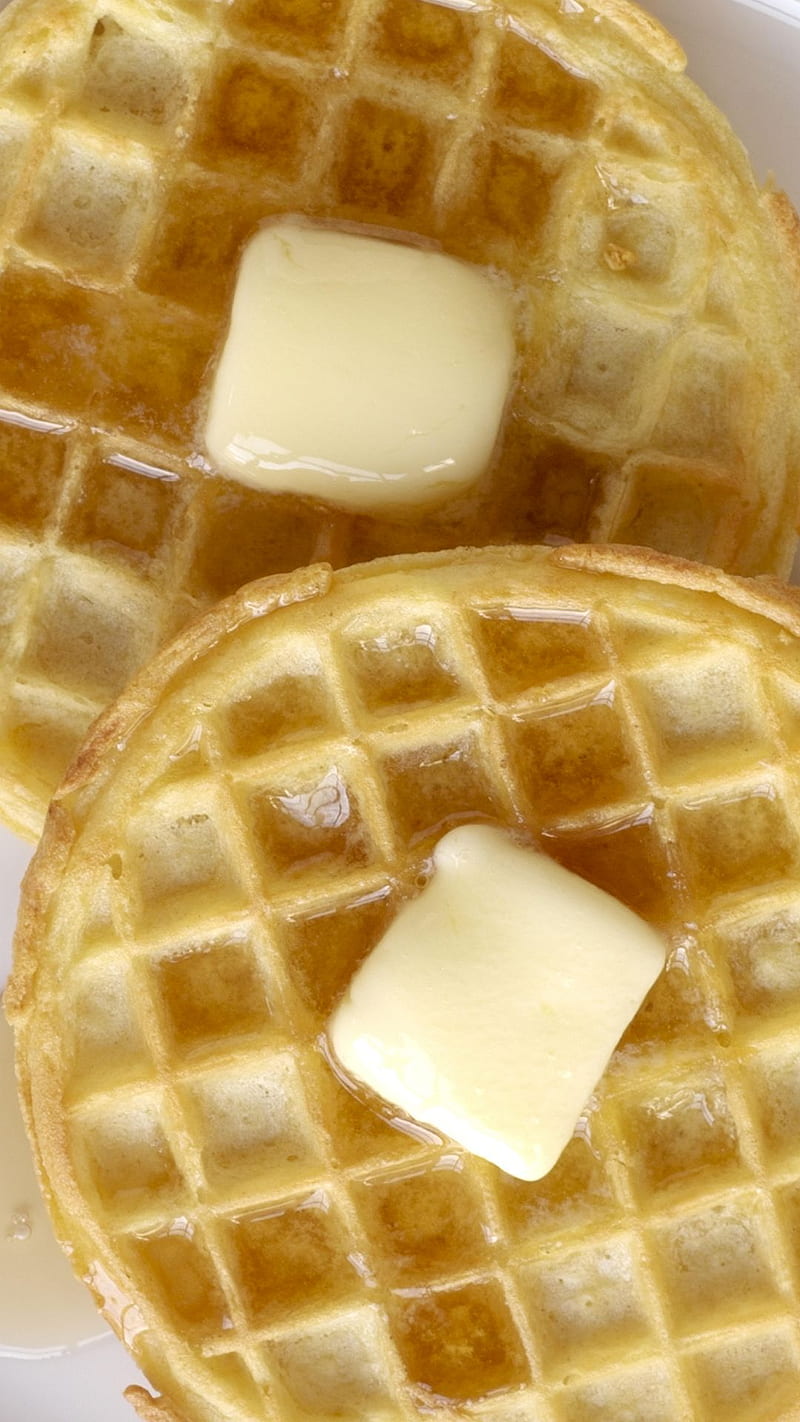 Waffles, butter, syrup, HD phone wallpaper