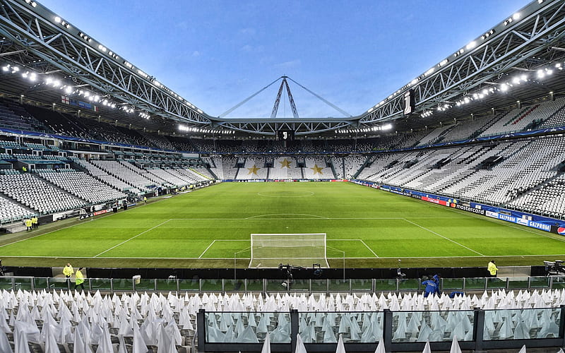 Allianz Stadium, inside view, football field, Juventus Stadium, Turin, Italy, Serie A, football stadium, HD wallpaper