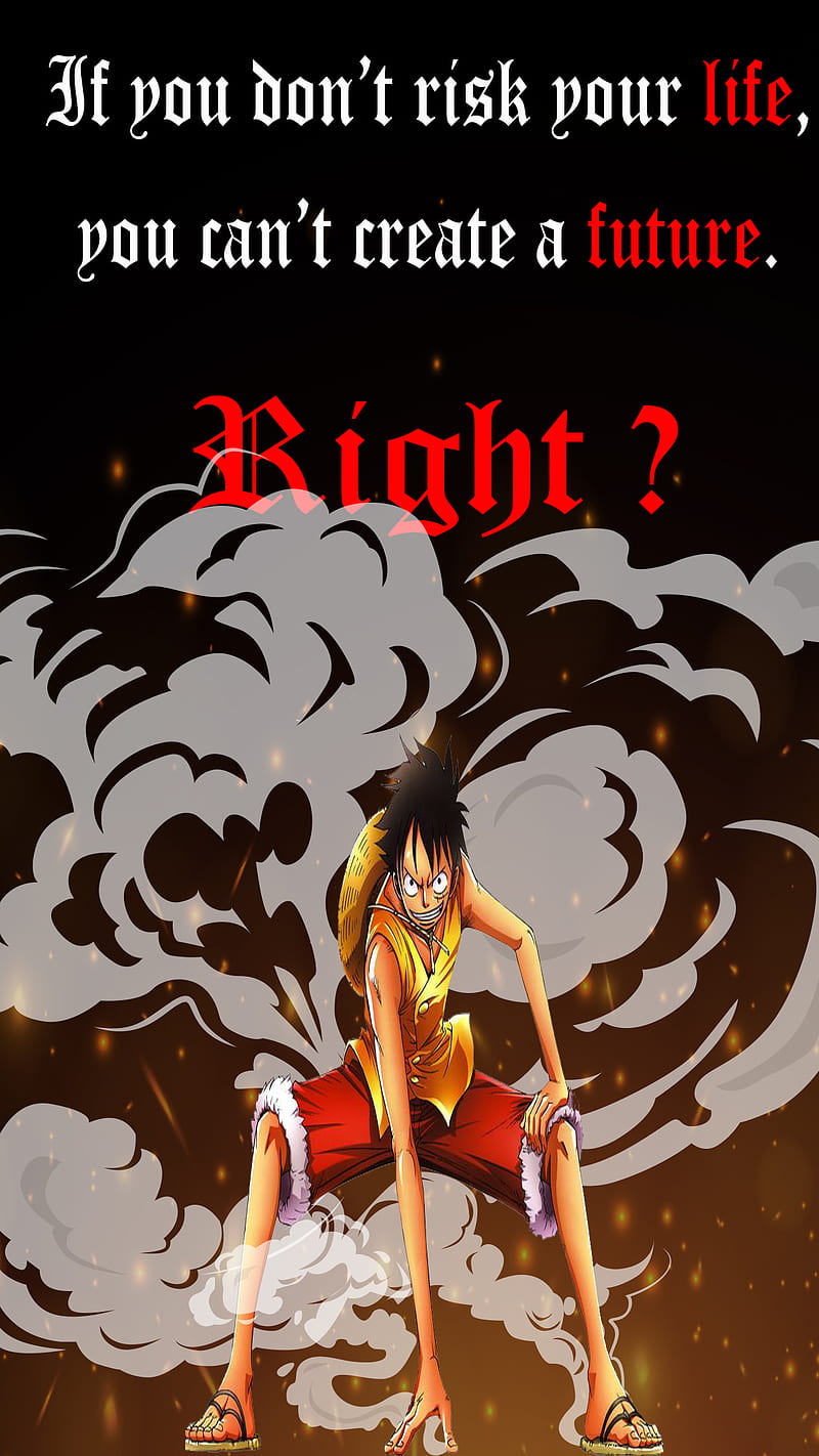 One piece, anime, life, luffy, monkey d luffy, quote, quotes, risk, HD phone wallpaper