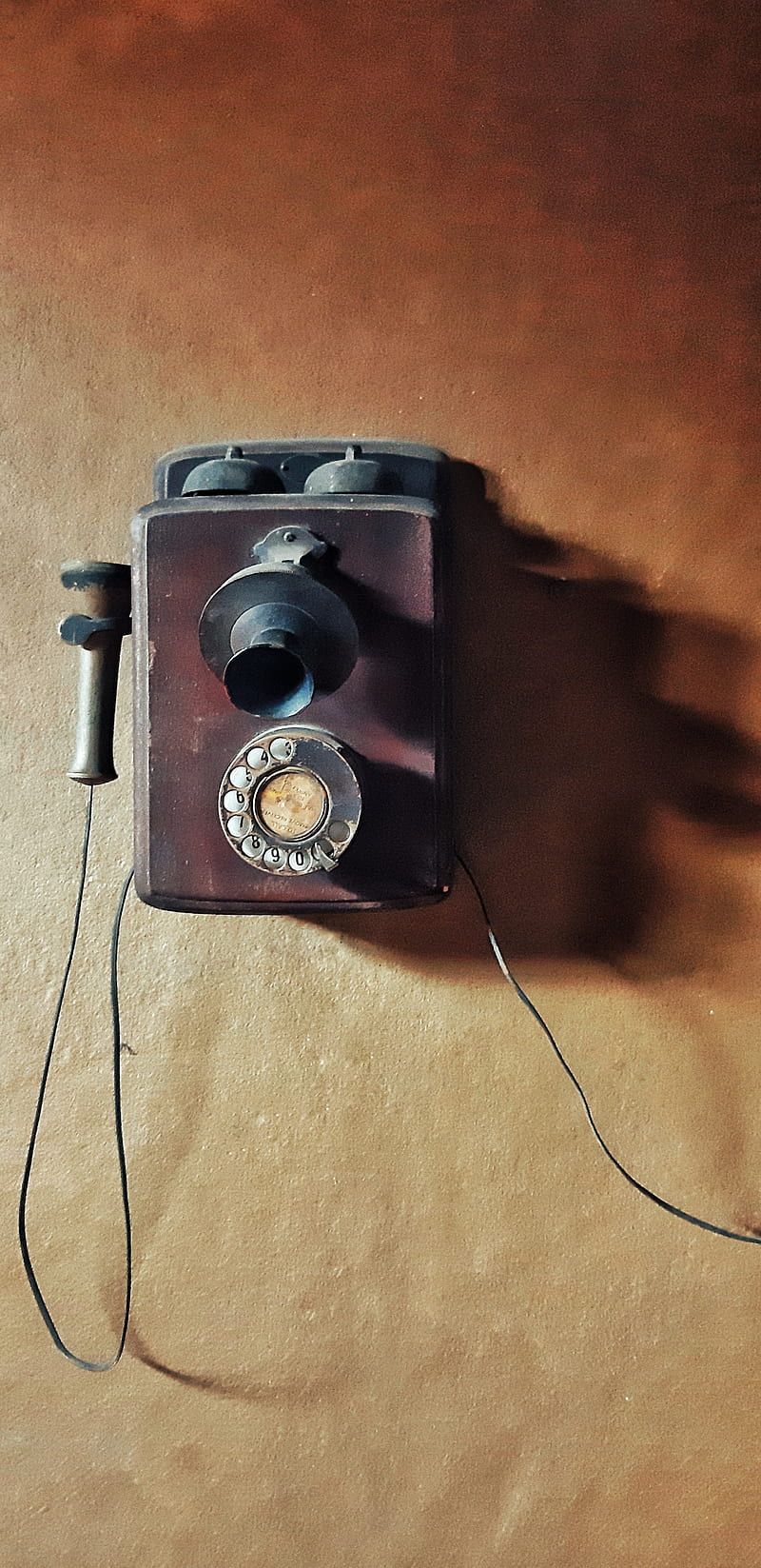 vintage memories, colour, feel, life, old, phone, telephone, texture, theme, wall, HD phone wallpaper