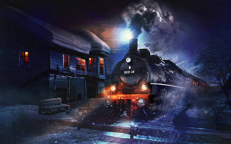 Coal Train, coal, train, graphics, HD wallpaper