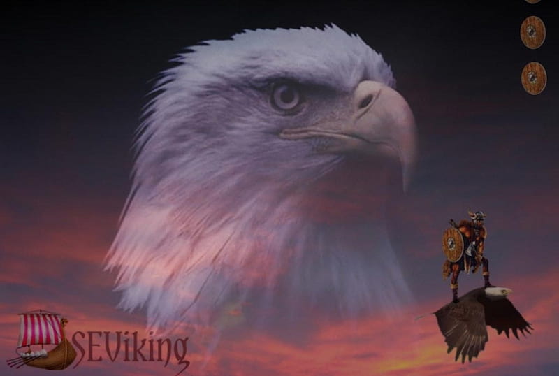 El vikingo, águila, guerrero, barco, Fondo de pantalla HD | Peakpx