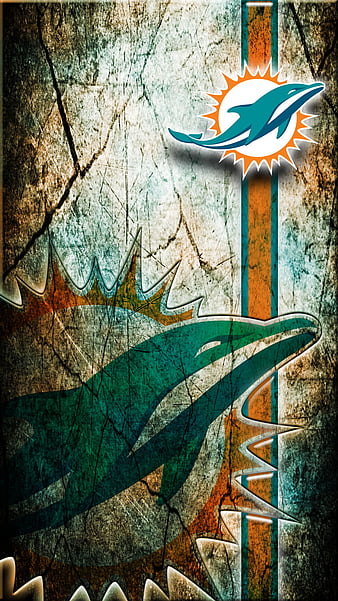 Free Logo of Miami Dolphins, american football team in the AFC East  Division, Miami, Florida coloring an…
