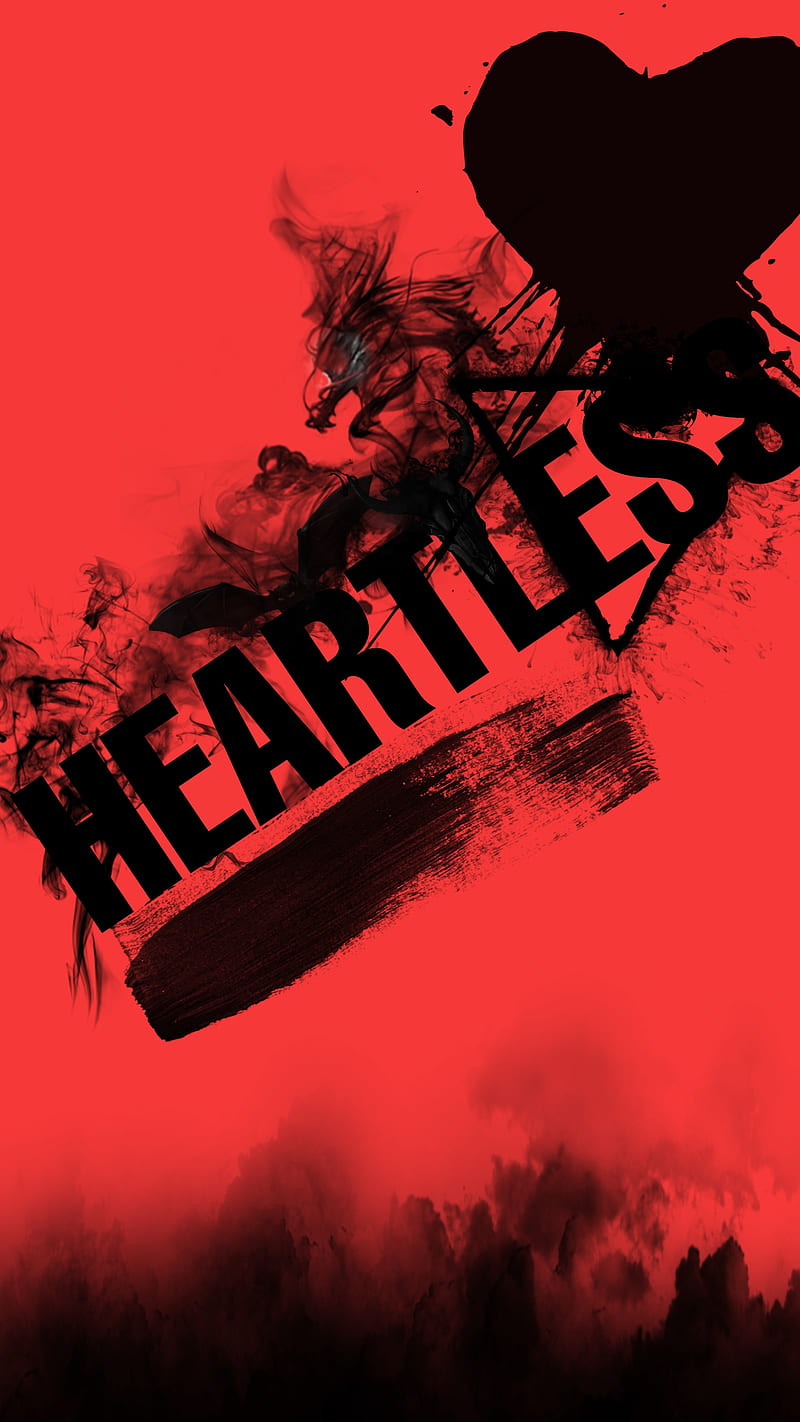 Heartless, red, art, hurt, sad, HD phone wallpaper
