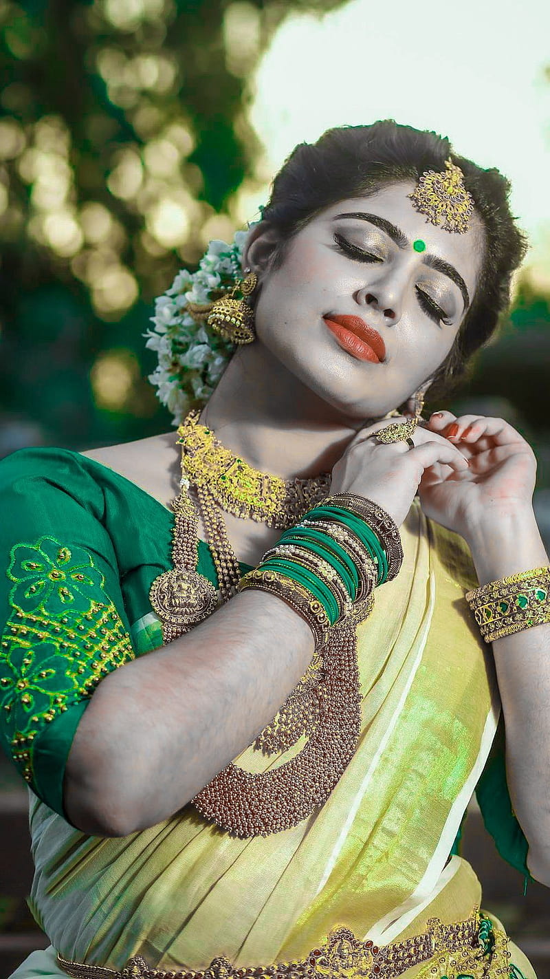 Swati sanjeevan , mallu model, bridal, saree lover, HD phone wallpaper