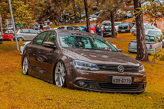 Passat, azul bb, carro, rebaixado, HD wallpaper