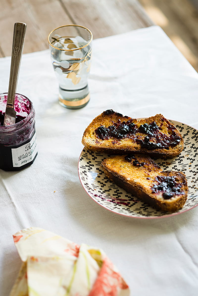 toast, jam, breakfast, HD phone wallpaper
