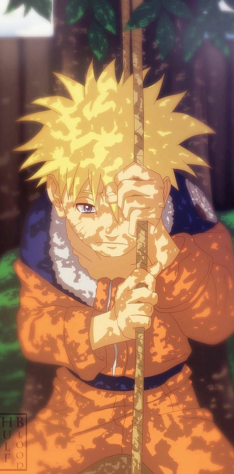 Naruto triste, background, naruto shippuden, HD phone wallpaper