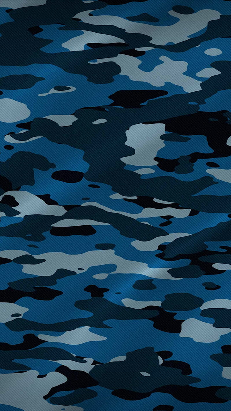 Camo blue, black, white, colors, muster, pink, plain, pool, water, waves, HD phone wallpaper