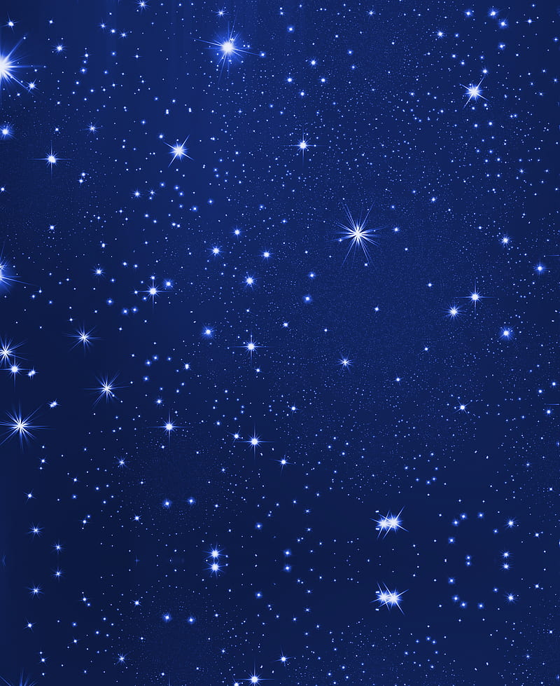 Starry Sky, desenho, drawing, fantasy, night, night sky, space, stars, HD phone wallpaper