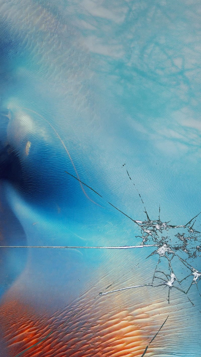 Cracked screen, blue, glass, phone, theme, HD phone wallpaper | Peakpx