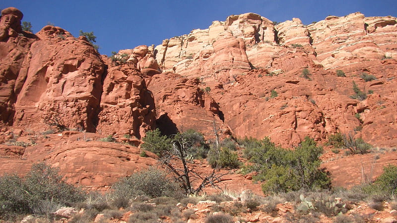 Sedona, Arizona, Sky, Mountain, Sedona, Rocks, Arizona, Nature, HD wallpaper