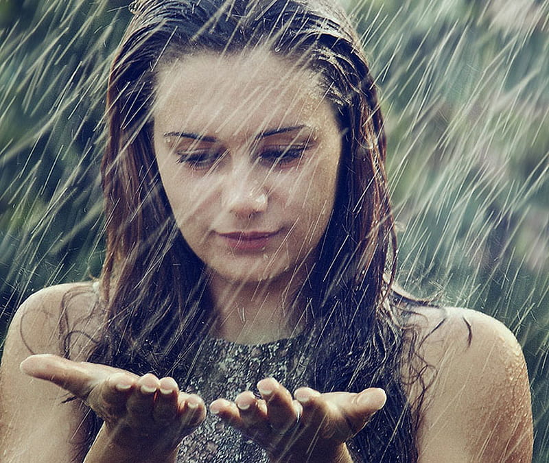 Rain, beauty, models, woman, HD wallpaper | Peakpx