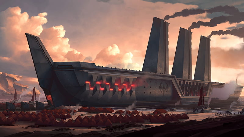 legends of runeterra, giant ship, concept art, Games, HD wallpaper