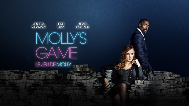 Movie, Molly's Game, Idris Elba, Jessica Chastain, HD wallpaper