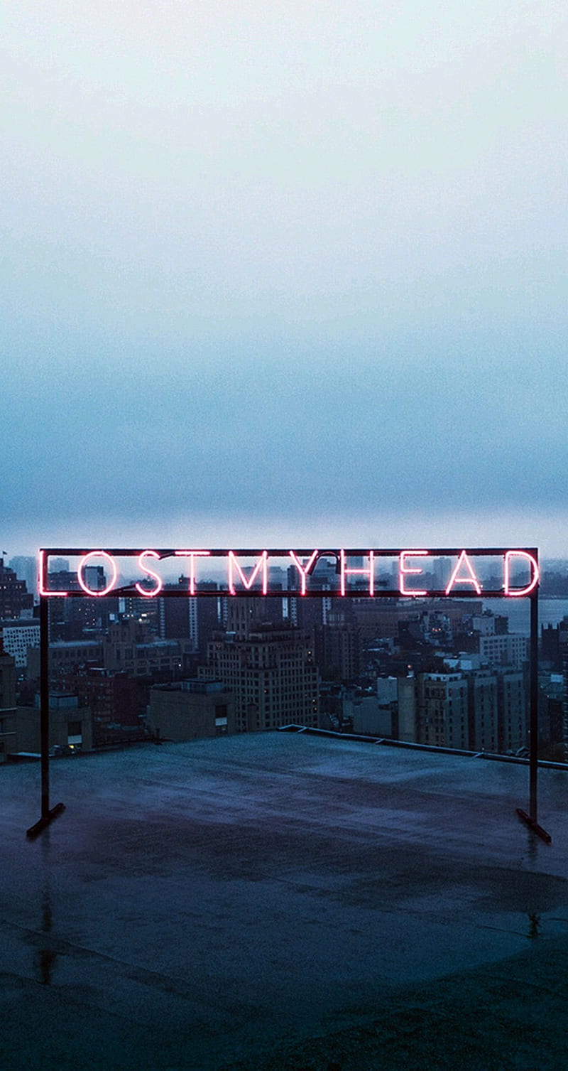 Neon sign, neon, lost my head, pink, HD phone wallpaper