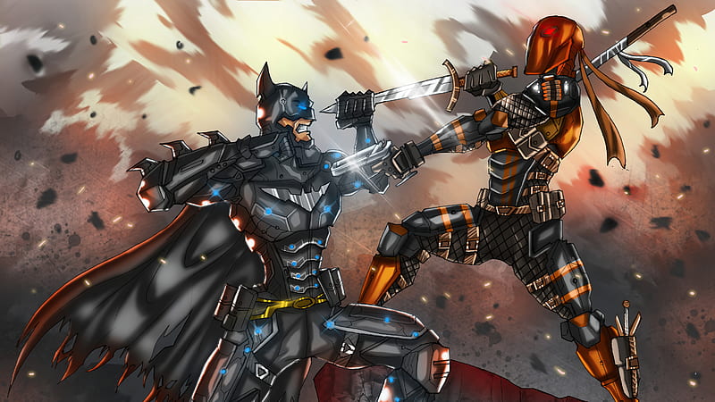 Batman vs Deathstroke 4K Wallpaper #6.400