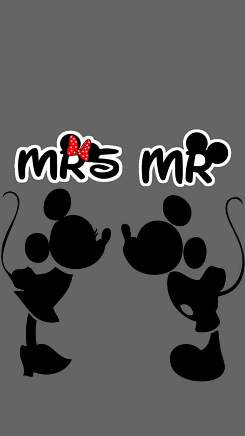 Mr and Mrs Mouse, in love, kisses, HD phone wallpaper