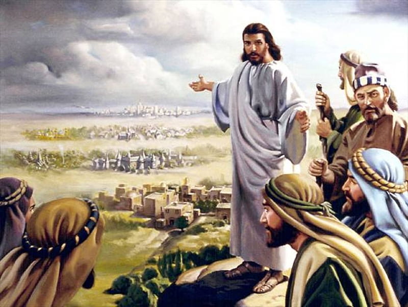 Jesus preaching, christ, jesus, gospel, religion, god, HD wallpaper