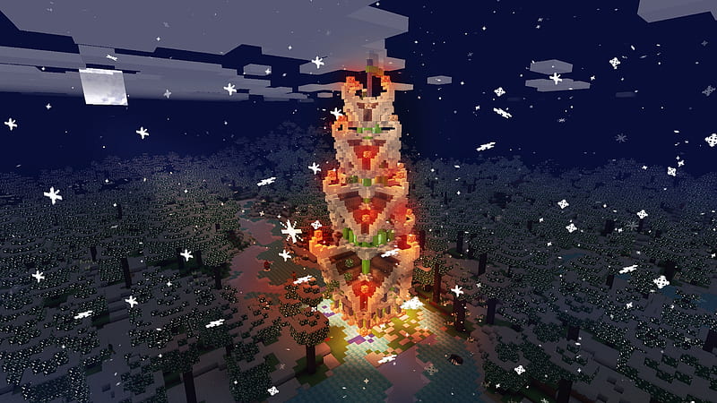 Beautiful Christmas Tree in RealmCraft Minecraft Style Game, open world game, gaming, playgames, pixel games, mobile games, realmcraft, sandbox, minecraft, games action, game, minecrafters, pixel art, art, 3d building games, pixel, fun, adventure, building, 3d, minecraft, HD wallpaper