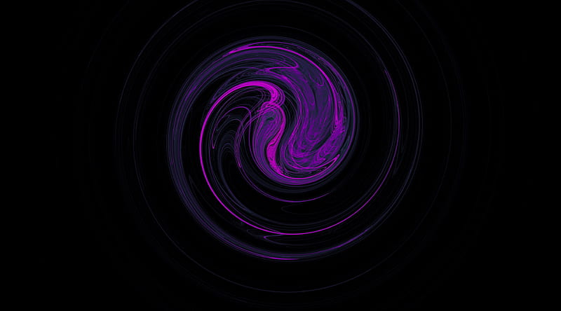 Violet Spin Ultra, Artistic, Abstract, Black, Violet, Spin, HD wallpaper