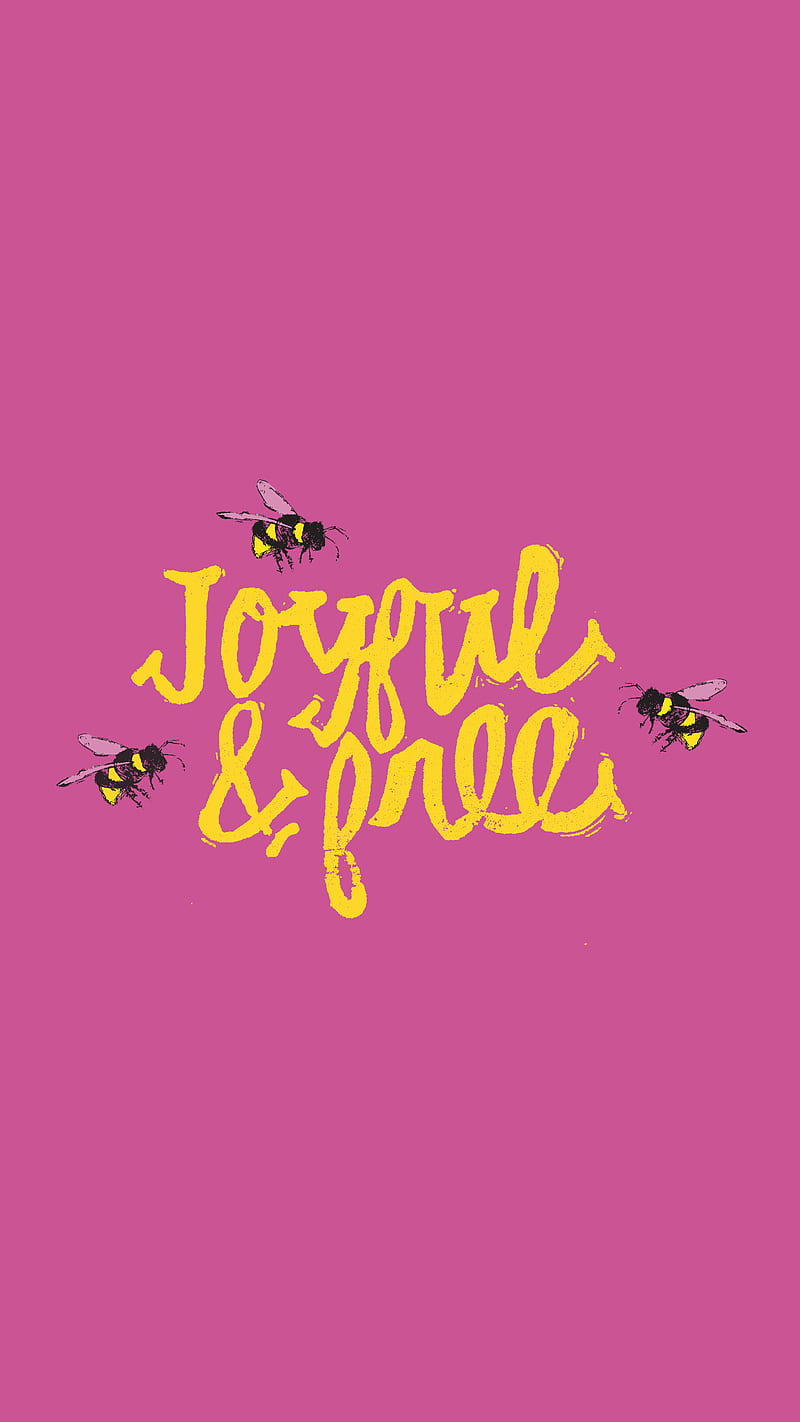 Joyful and , steph, troutner, designs girly, pink, HD phone wallpaper