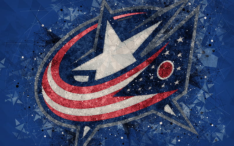 Columbus Blue Jackets, American hockey club, American creative flag, blue  red flag, HD wallpaper