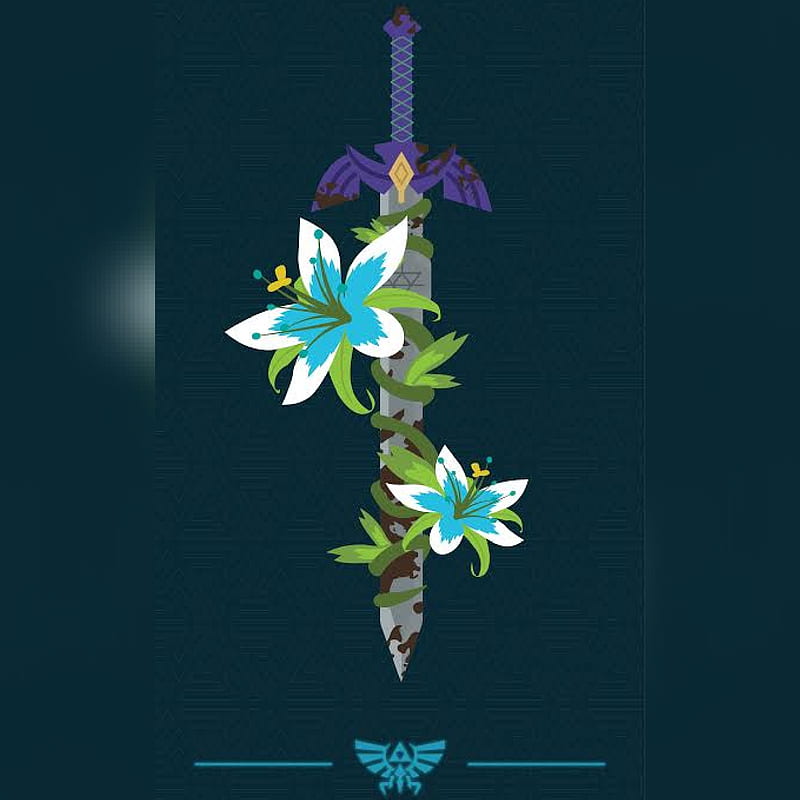 Zelda , flower, pretty, sword, zelda, HD phone wallpaper